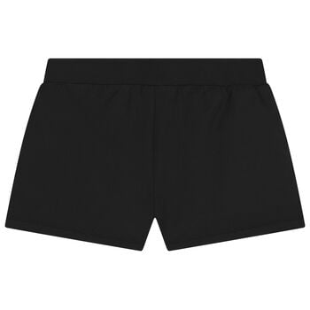 Girls Black Logo Shorts