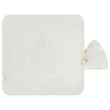 Baby Girls Ivory Blanket & Hat Set 