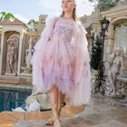 Girls Pink Embellished Tulle Dress, 1, hi-res