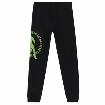 Boys Black Logo Joggers