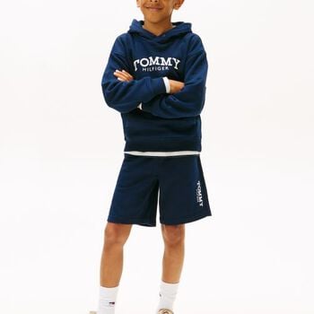Boys Navy Blue Logo Shorts