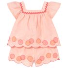 طقم شورت مرجاني للبنات , 1, hi-res