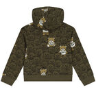 Green Teddy Bear Logo Hooded Top, 1, hi-res