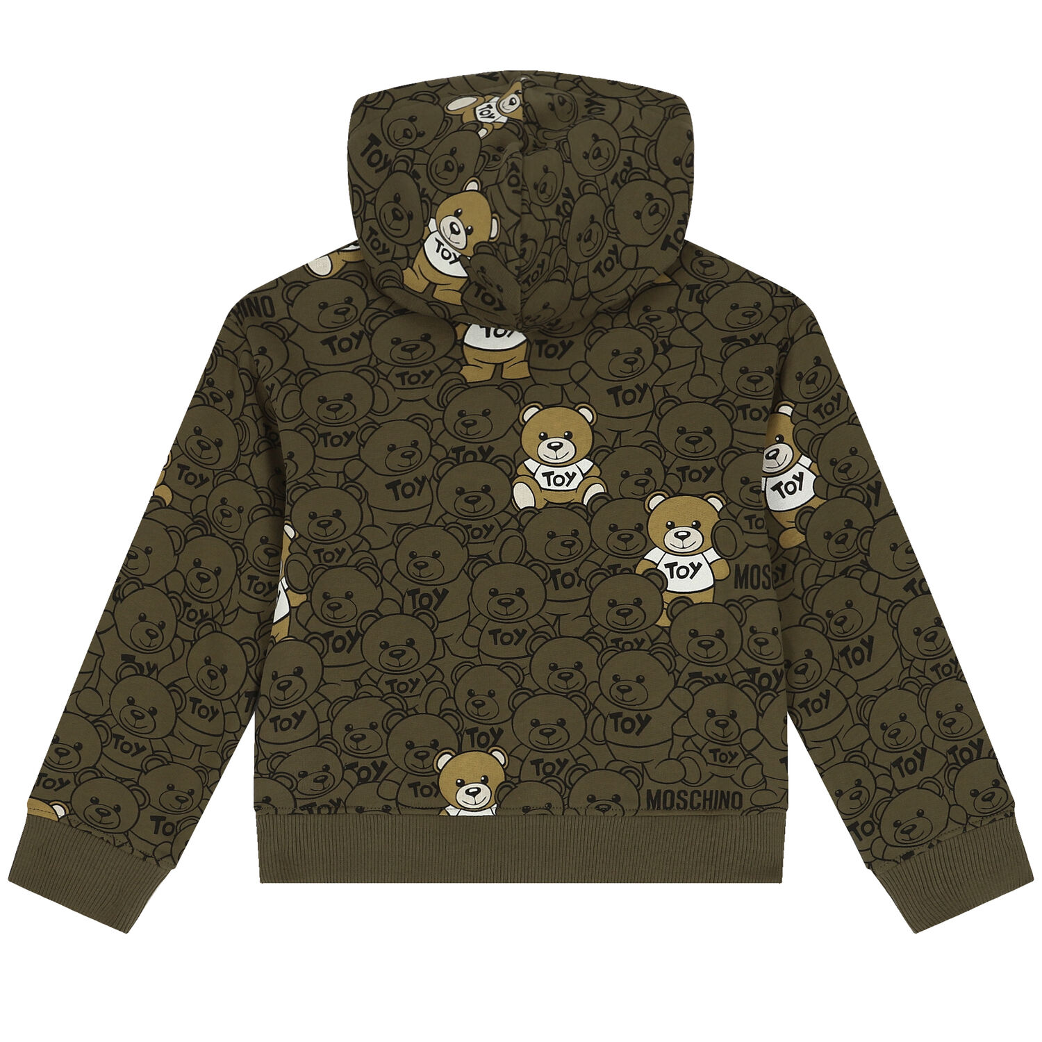 Green Teddy Bear Logo Hooded Top, 1, hi-res image number null