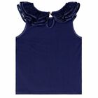 تيشيرت قطن باللون الكحلى للبنات, 1, hi-res