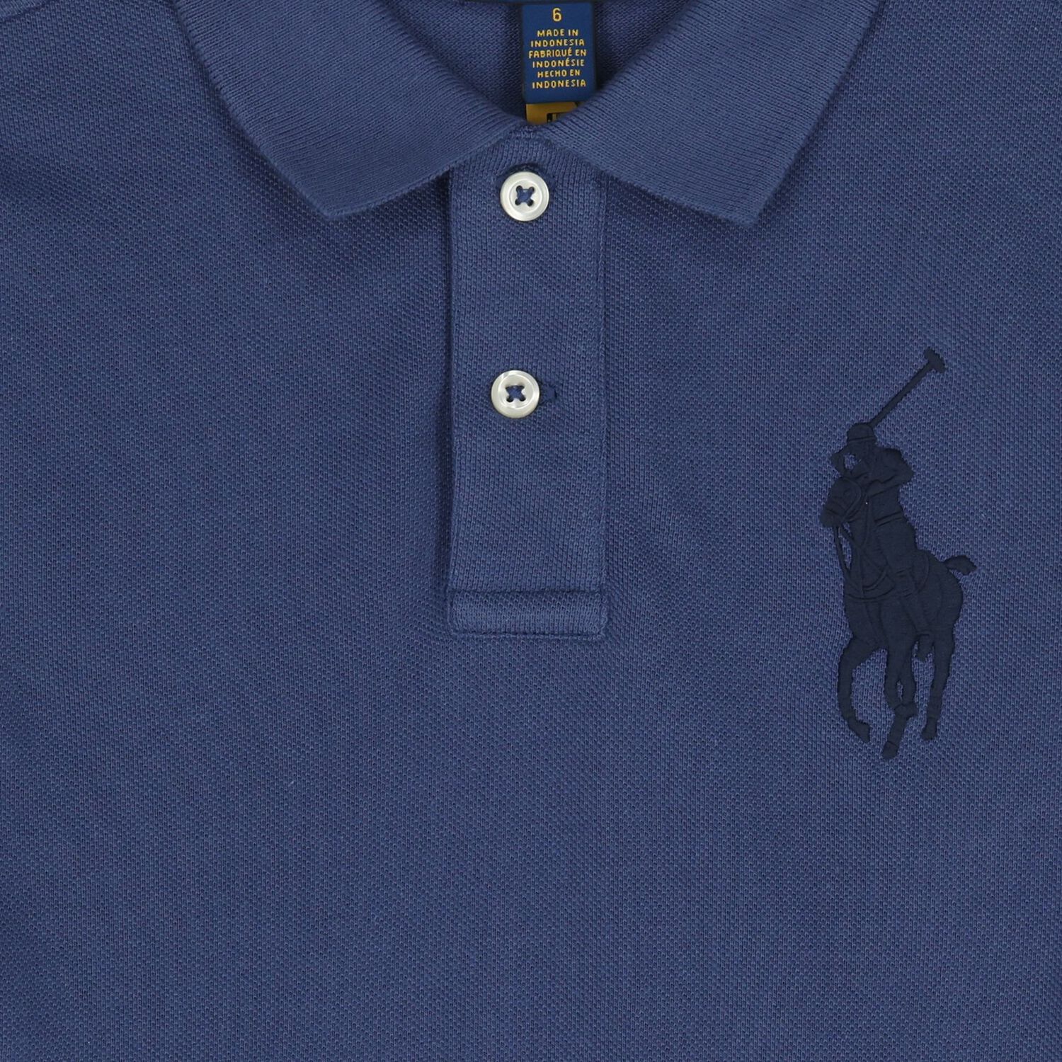 Boys Navy Blue Logo Polo Shirt, 1, hi-res