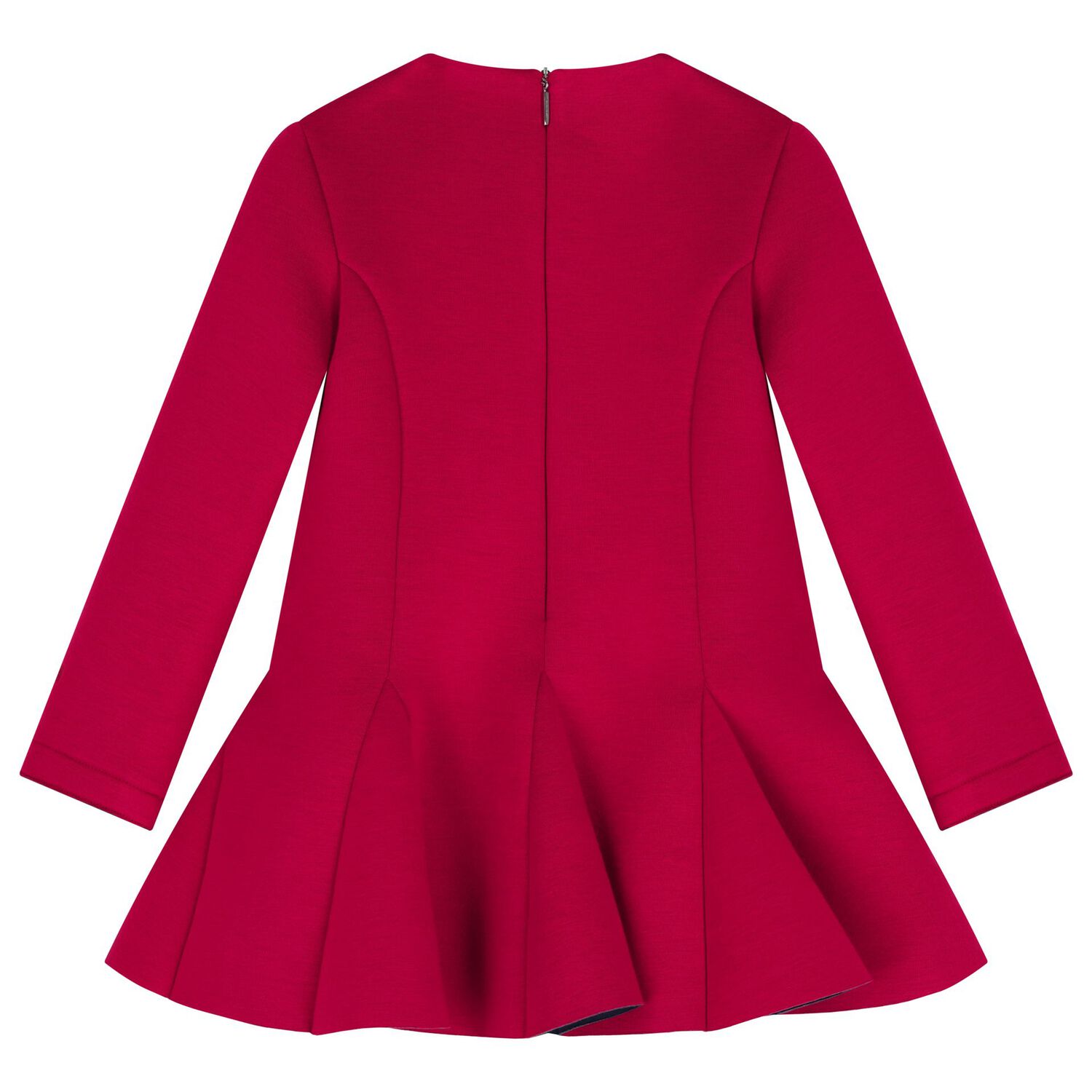 Girls Red Logo Scuba Dress, 2, hi-res