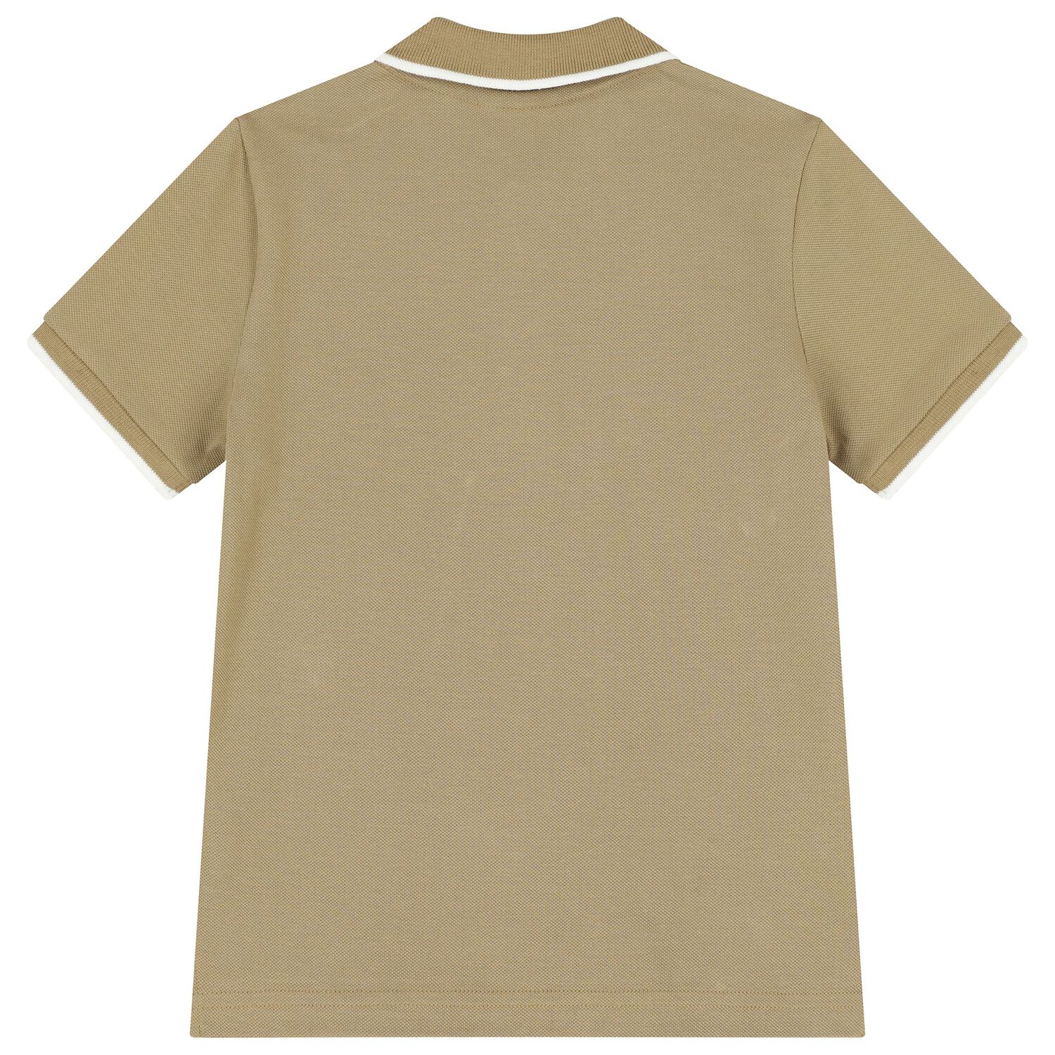 Boys Mini Me Beige Logo Polo Shirt, 4, hi-res
