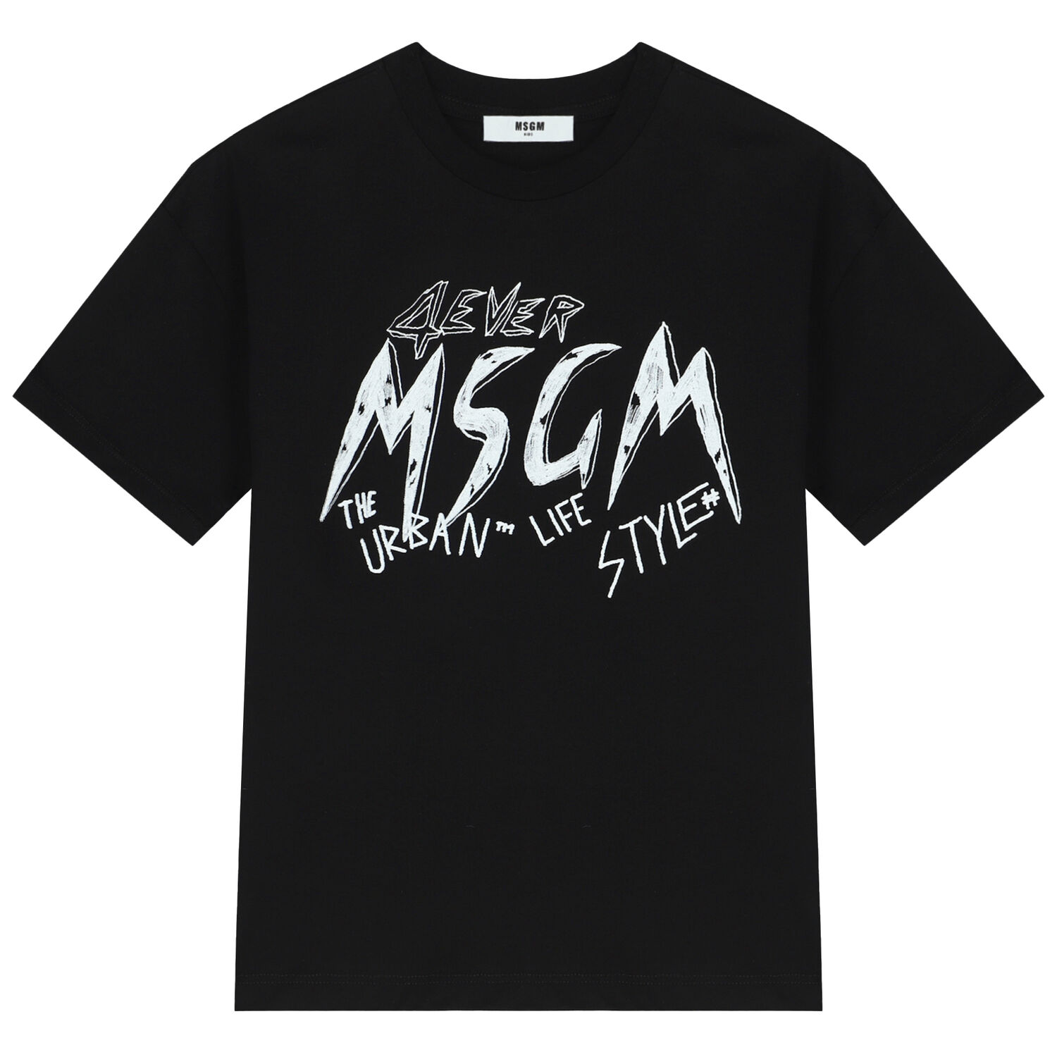 Boys Black & White Logo T-Shirt, 1, hi-res