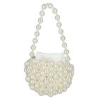 Girls Ivory Embellished Pearl Handbag, 1, hi-res