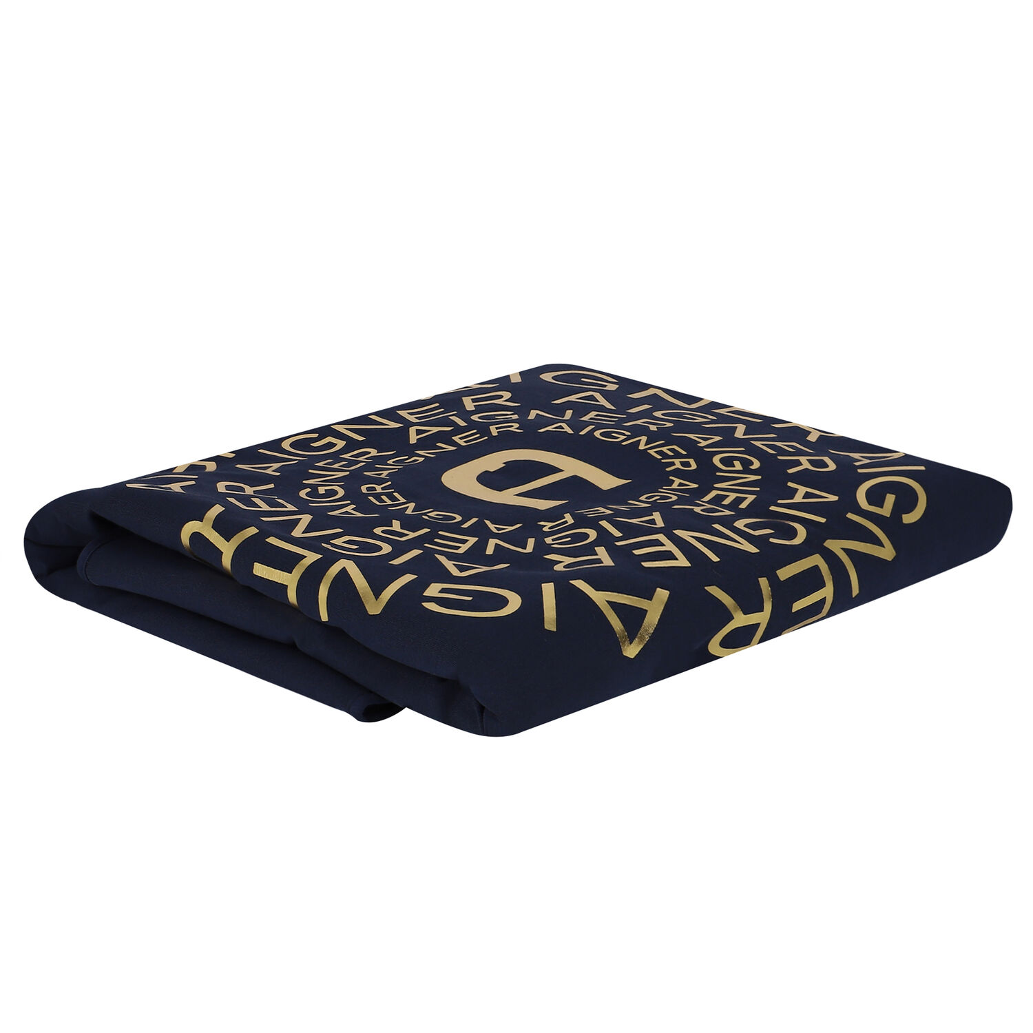 Navy Blue & Gold Logo Baby Blanket, 1, hi-res