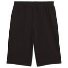 Boys Black Logo Shorts, 1, hi-res