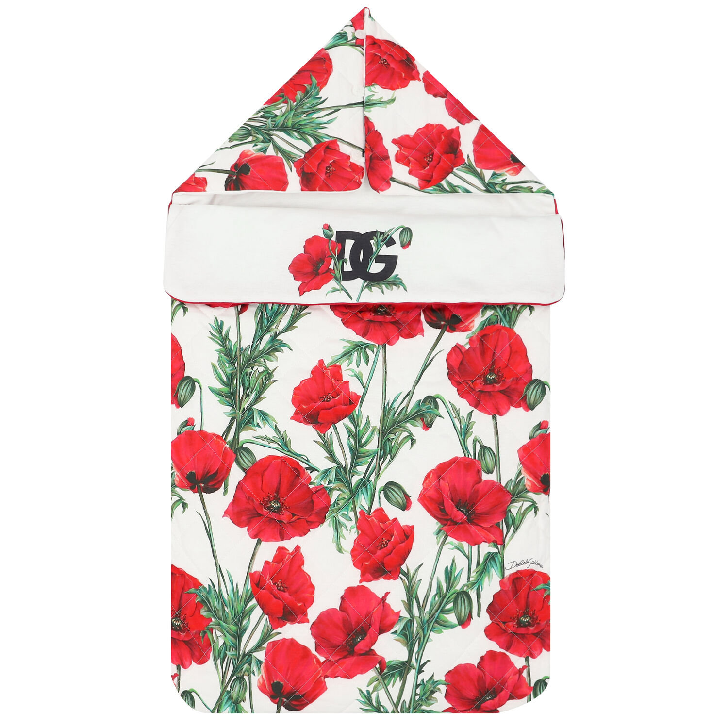 Baby Girls White & Red Poppy Nest, 1, hi-res