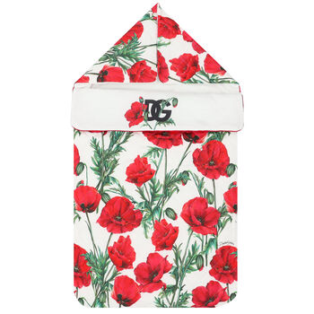 Baby Girls White & Red Poppy Nest