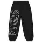 Girls Black Logo Joggers, 2, hi-res