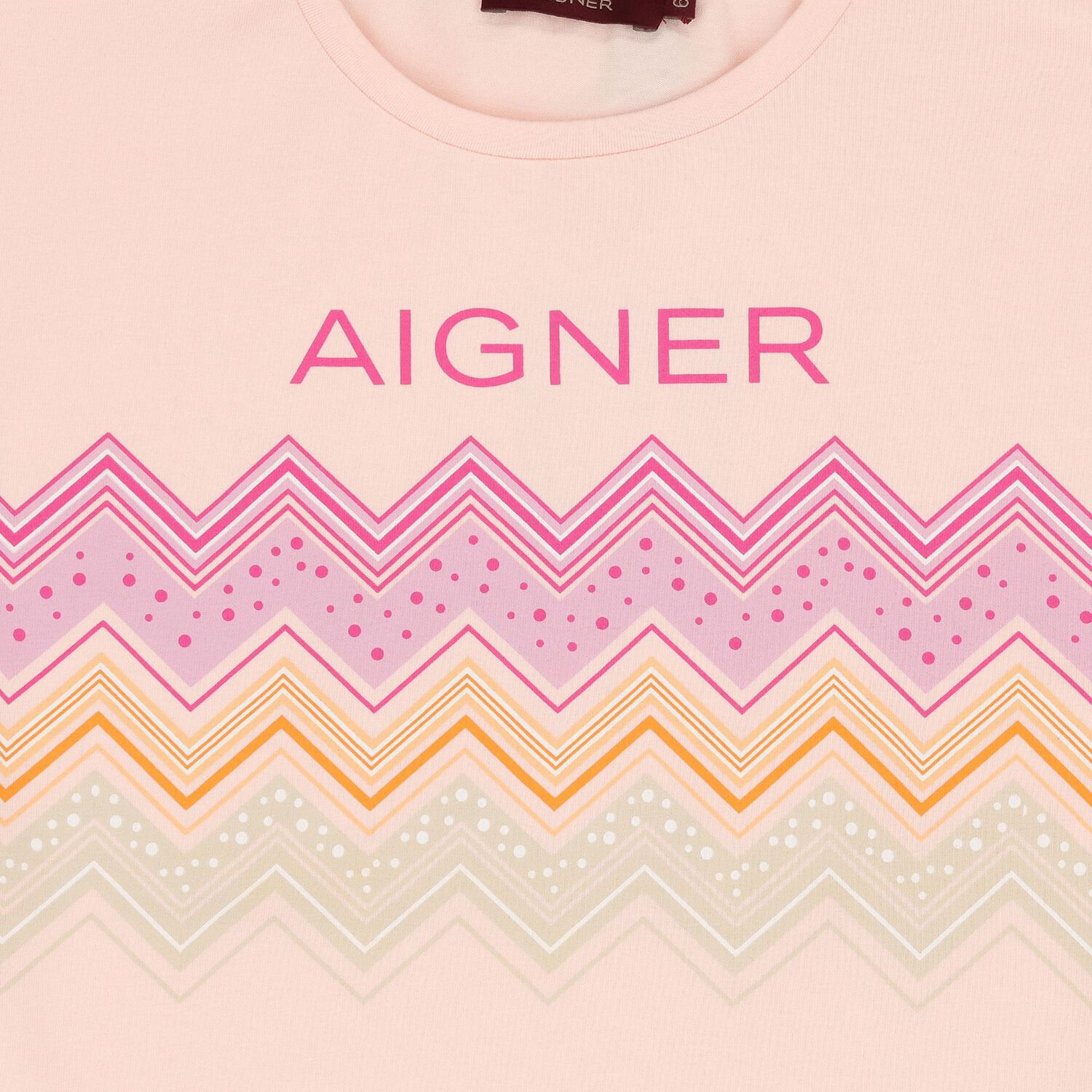 Girls Pink Zigzag Logo T-Shirt, 2, hi-res image number null