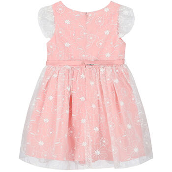 Girls Pink Organza Dress
