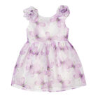 Girls White & Purple Butterfly Dress, 1, hi-res