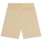 Boys Beige Logo Shorts Set, 2, hi-res