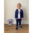 تيشيرت باكمام بالشعار باللون الابيض للاولاد, 1, hi-res