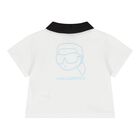 Baby Boys White & Blue Ikonik Shorts Set, 1, hi-res