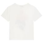 Girls Ivory Flower Logo T-Shirt, 1, hi-res