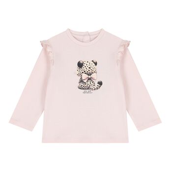 Baby Girls Pink Leopard Long Sleeve Top