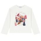 Girls White, Pink & Navy Blue Leggings Set, 2, hi-res