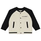 Younger Boys Black, Beige & White Logo Tracksuit Set, 1, hi-res