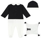 White & Black Logo Babygrow Gift Set, 3, hi-res