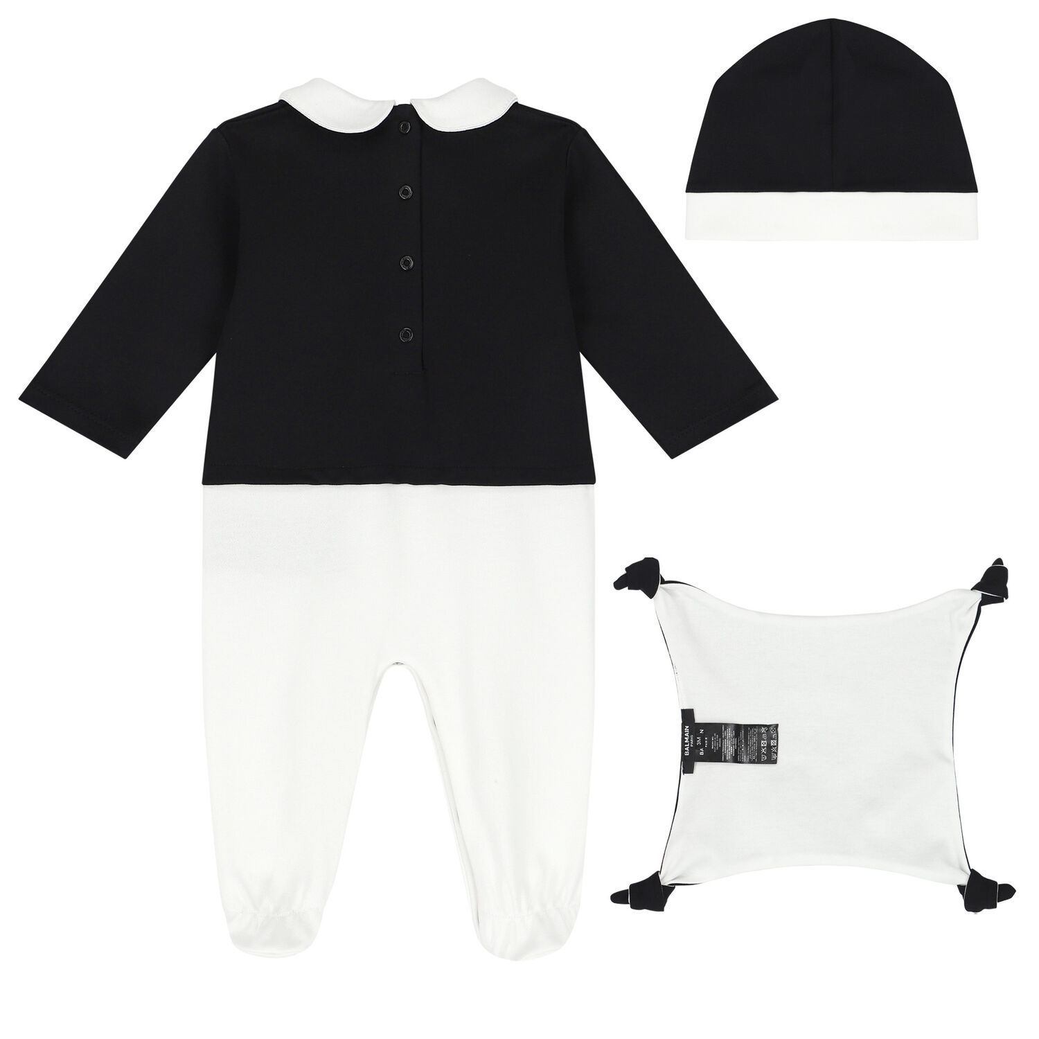 White & Black Logo Babygrow Gift Set, 3, hi-res