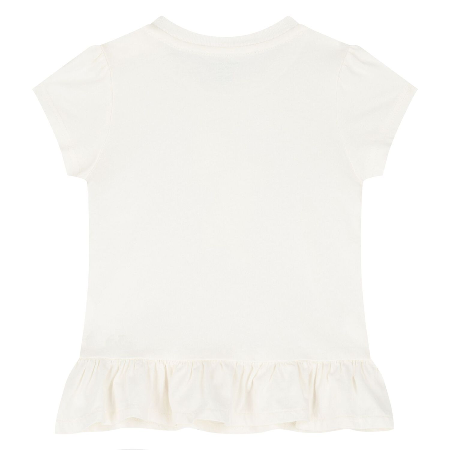 طقم شورت منقوش باللون العاجي والأزرق للبنات , 1, hi-res