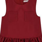 Girls Burgundy Satin Dress, 1, hi-res