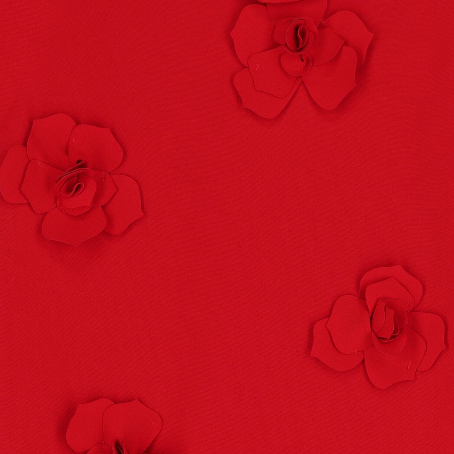 Girls Red Flower Twill Dress, 1, hi-res