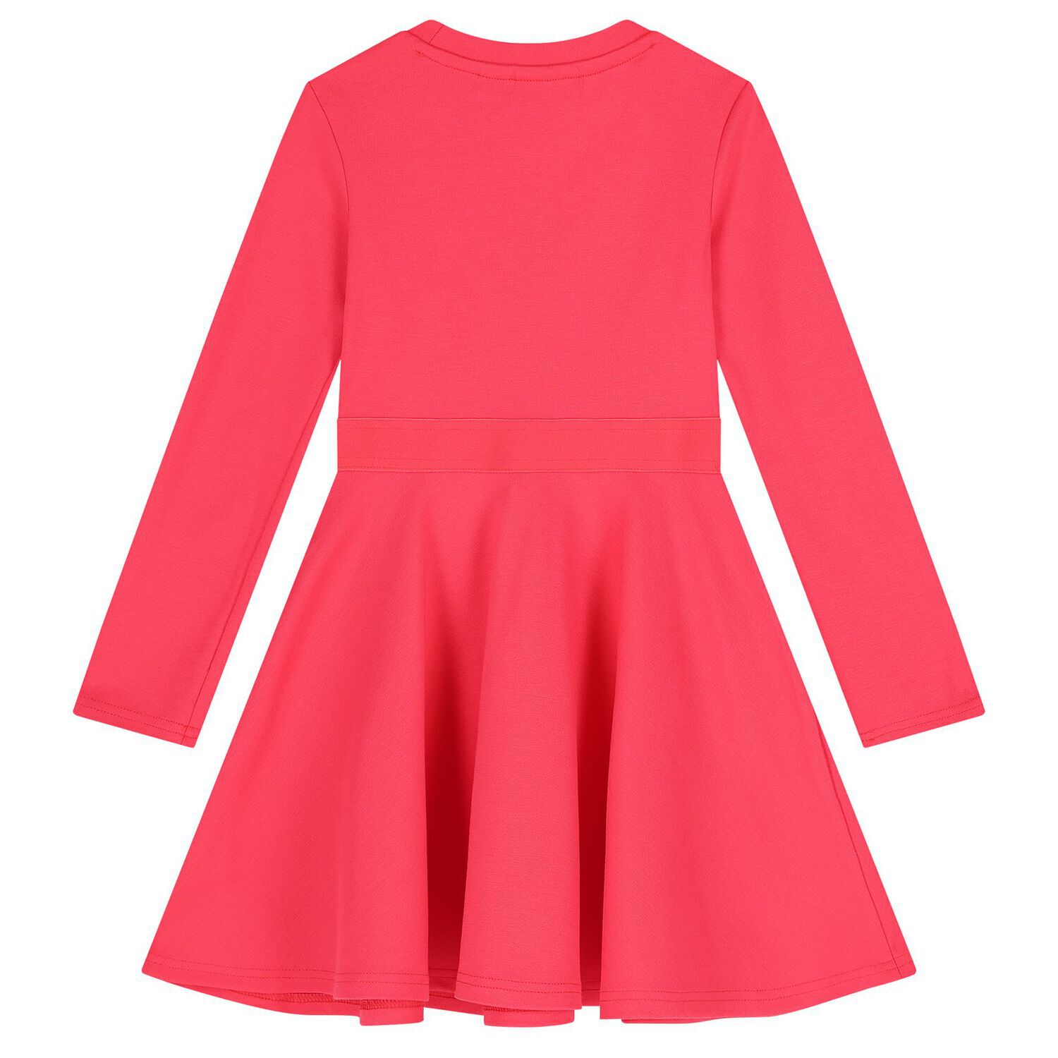 فستان بناتي بشعار وردي, 2, hi-res