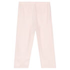 Baby Girls White & Pink Reversible Logo Trousers, 1, hi-res