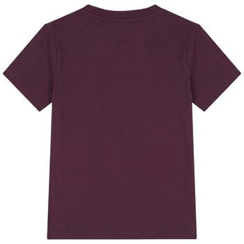 Boys Burgundy Logo Crest T-Shirt