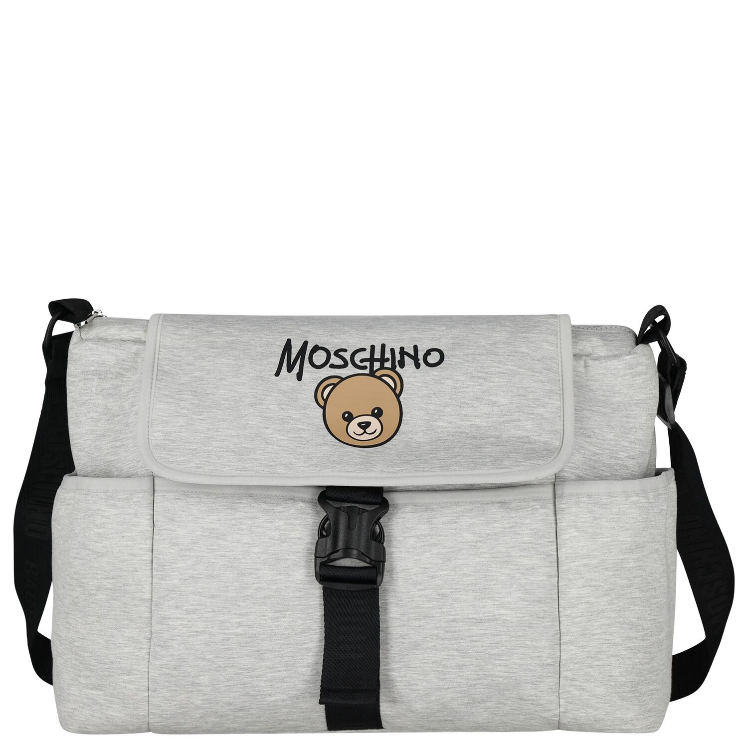 Grey Teddy Bear Logo Baby Changing Bag ( 40CM ), 2, hi-res