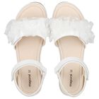 صندل تول بنات بكشكشة باللون الأبيض , 1, hi-res