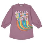 فستان بنات بالشعار باللون البنفسجي , 1, hi-res