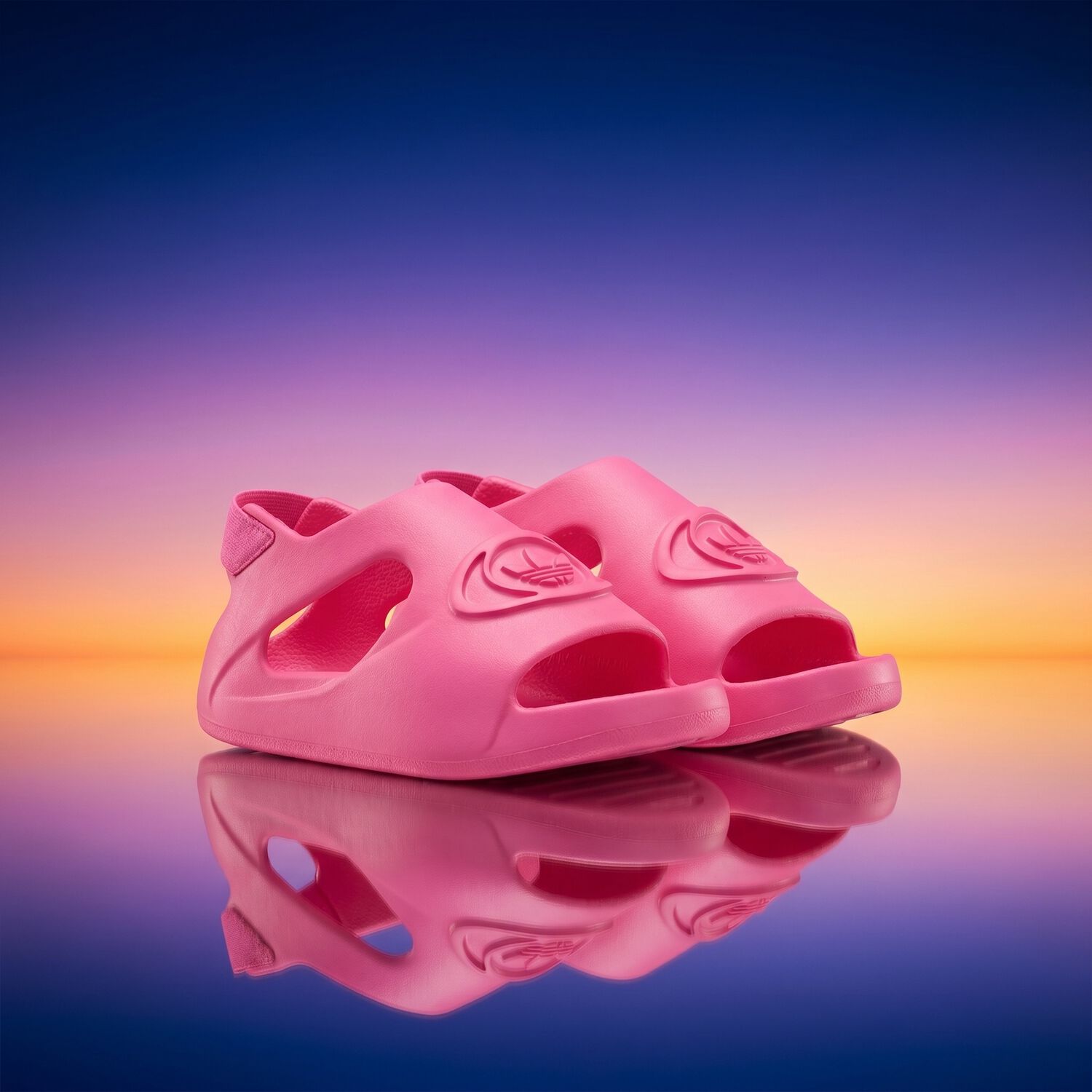 Younger Girls Pink Campus Sliders, 1, hi-res