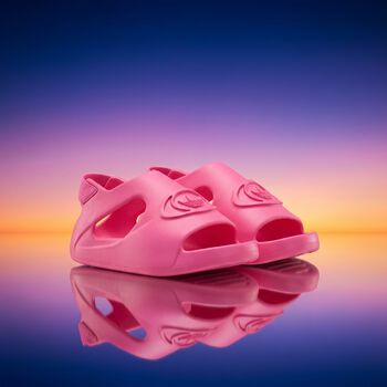 Younger Girls Pink Campus Sliders