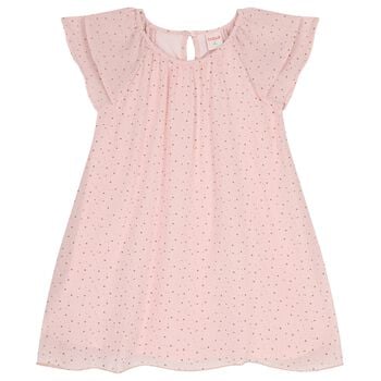 Girls Pink Dots Dress