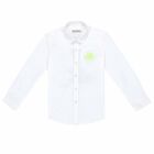 Boys White Logo Shirt, 1, hi-res