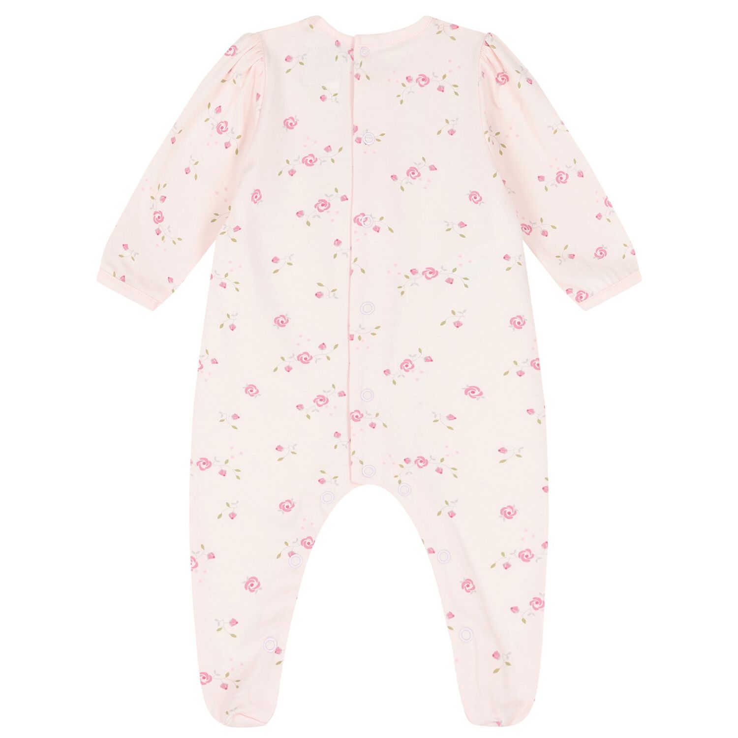 Baby Girls Pink Floral Babygrow Set, 1, hi-res