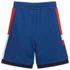 شورت بالشعار باللون الازرق للاولاد, 2, hi-res