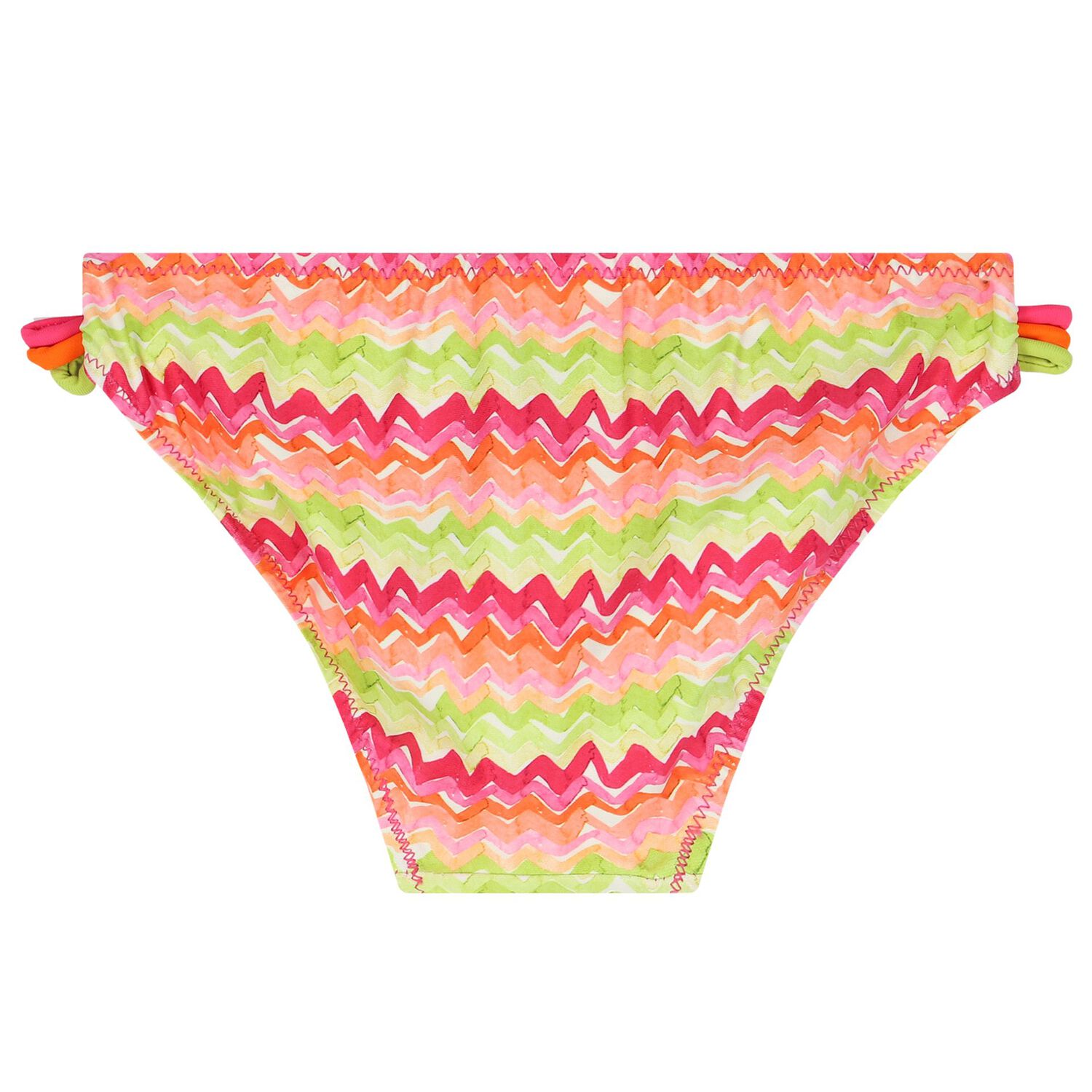 Girls Orange & Green Zig zag Bikini, 1, hi-res