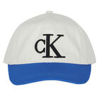 Ivory & Blue Logo Cap, 1, hi-res