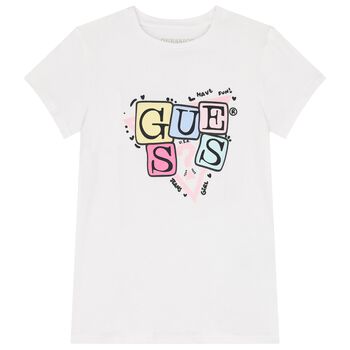 Girls White Logo T-Shirt