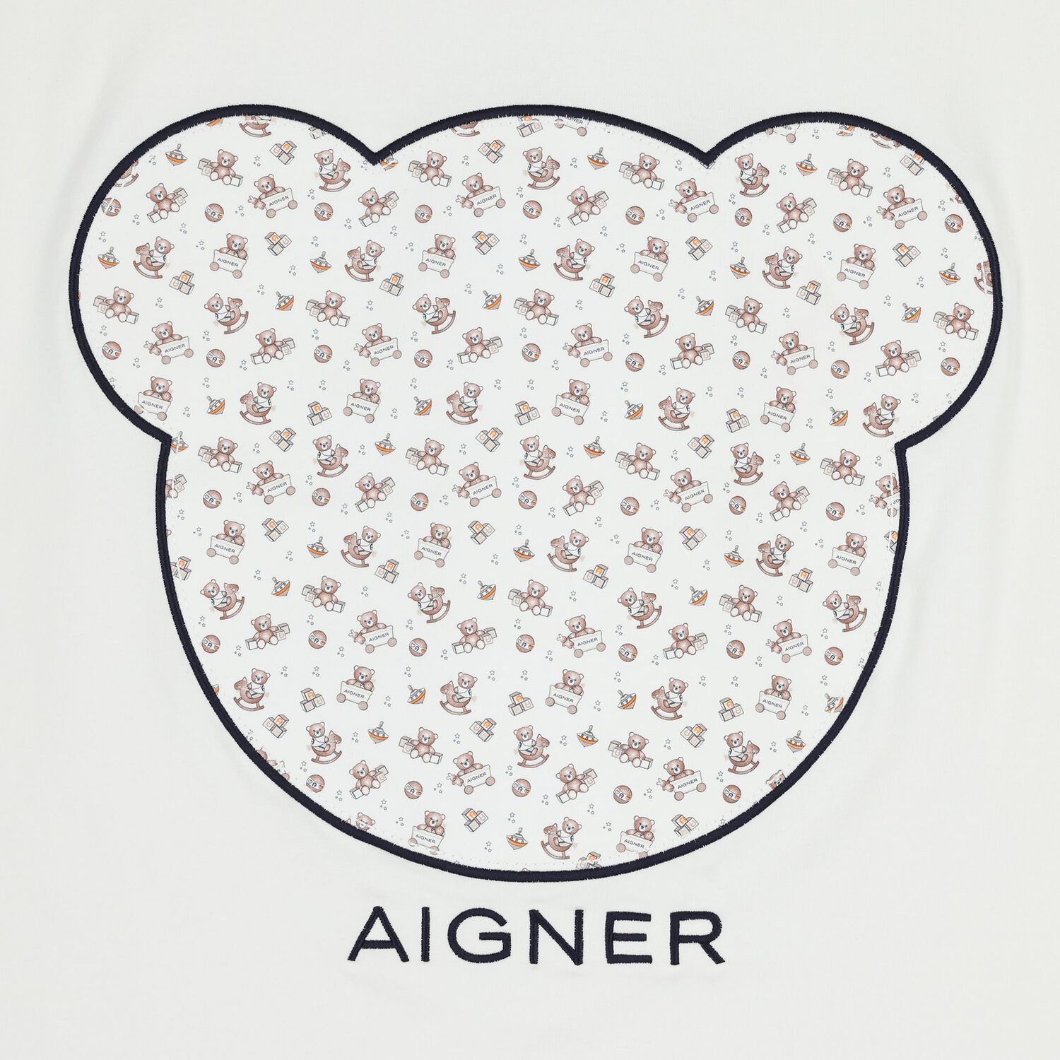 White & Beige Teddy Bear Baby Blanket, 1, hi-res